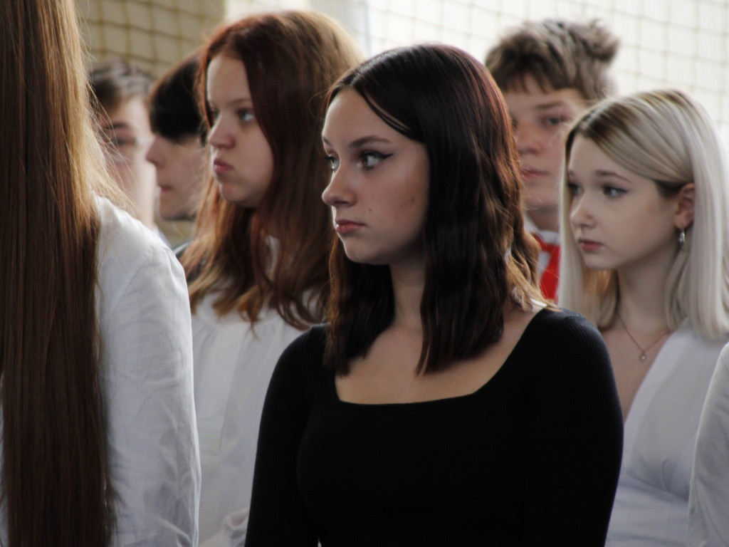 Pasowanie nowych uczniów we Włókienniku