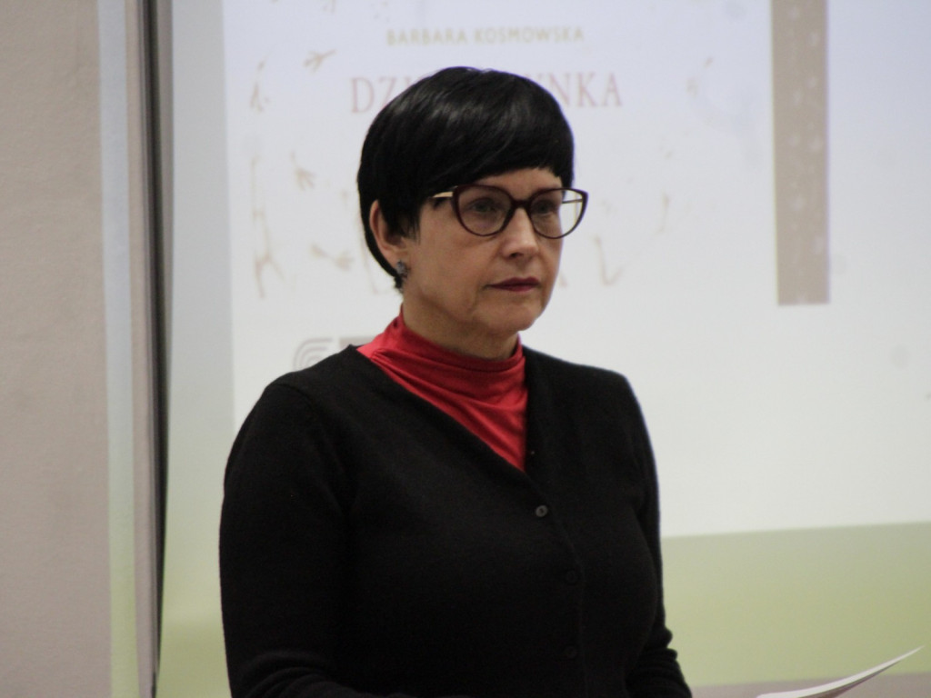 Spotkanie z Barbarą Kosmowską w szkolnej bibliotece
