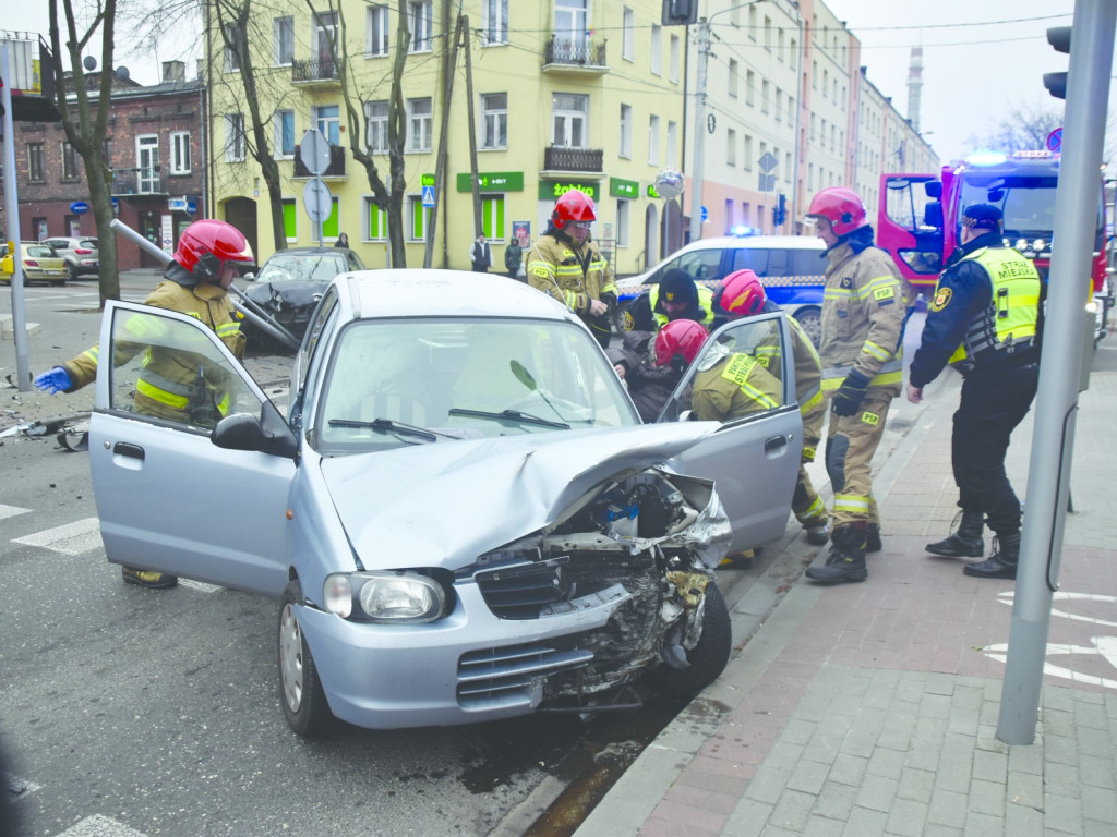 Groźny wypadek - pierwszy na tych światłach