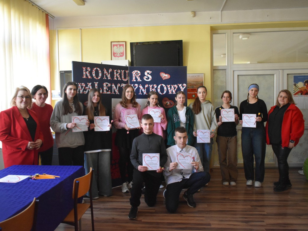 Walentynkowy konkurs literacki w Szkole Podstawowej nr 4 w Żyrardowie