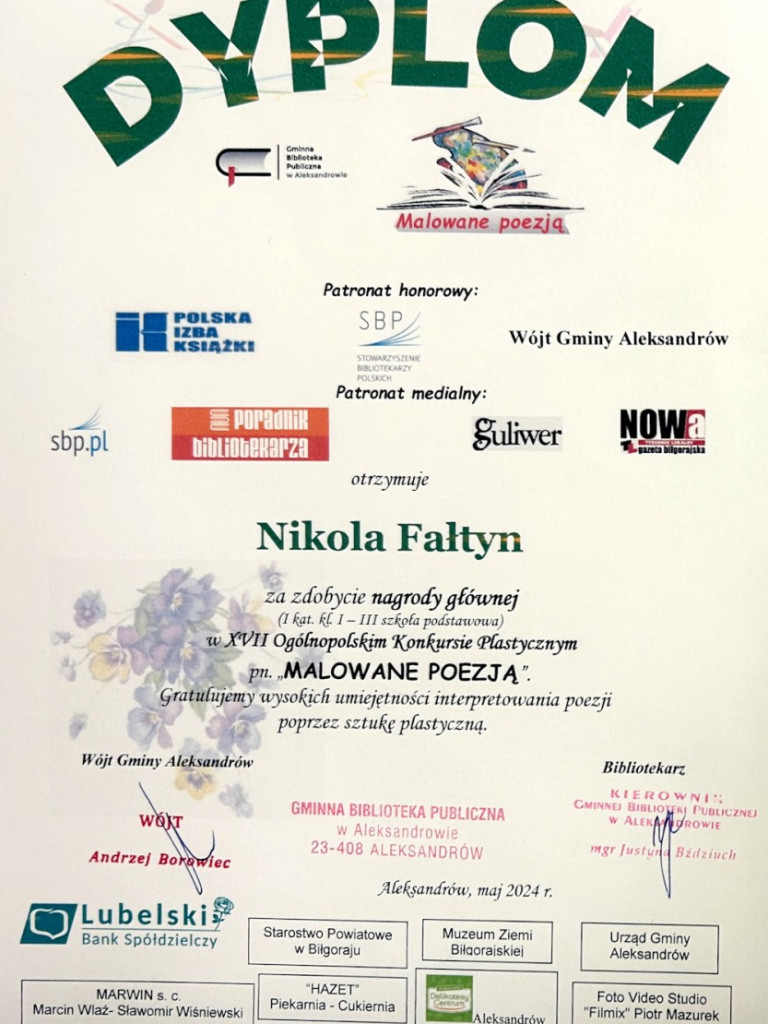 Przepięknie zilustrowały wiersze....