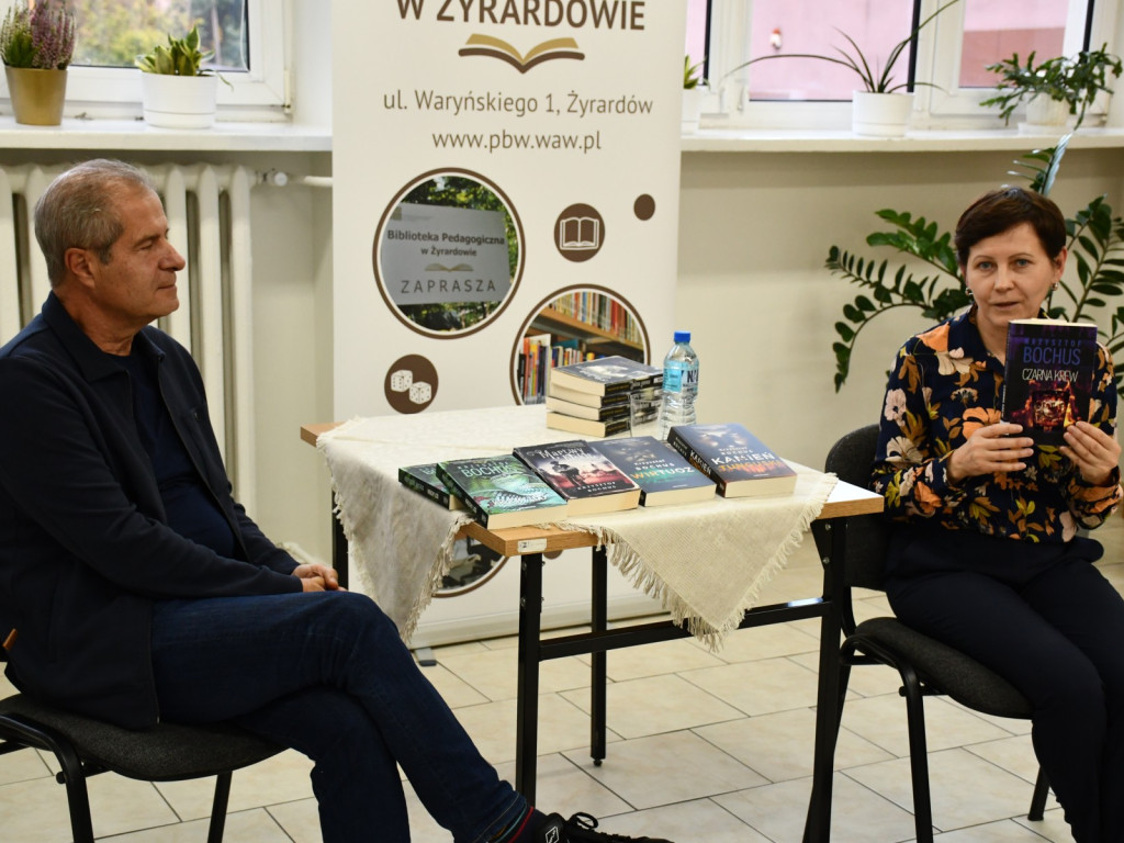 Krzysztof Bochus w Bibliotece Pedagogicznej w Żyrardowie