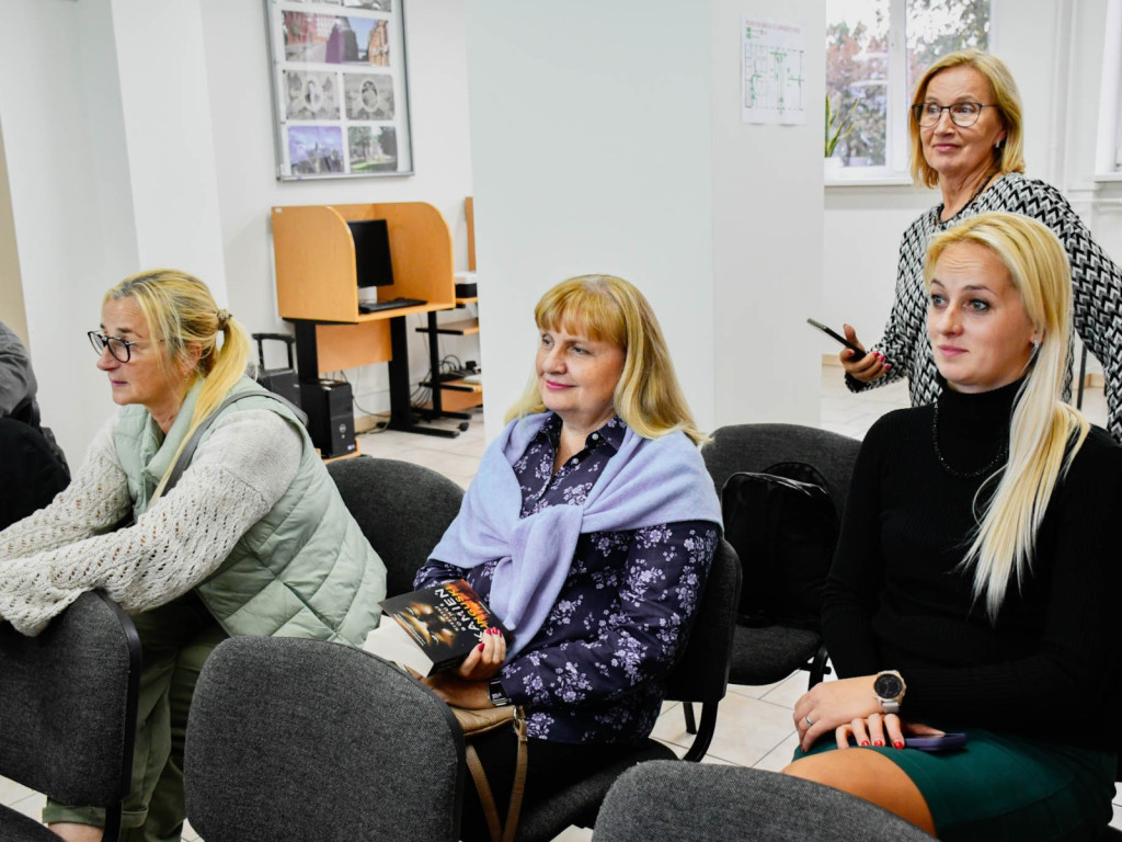 Krzysztof Bochus w Bibliotece Pedagogicznej w Żyrardowie