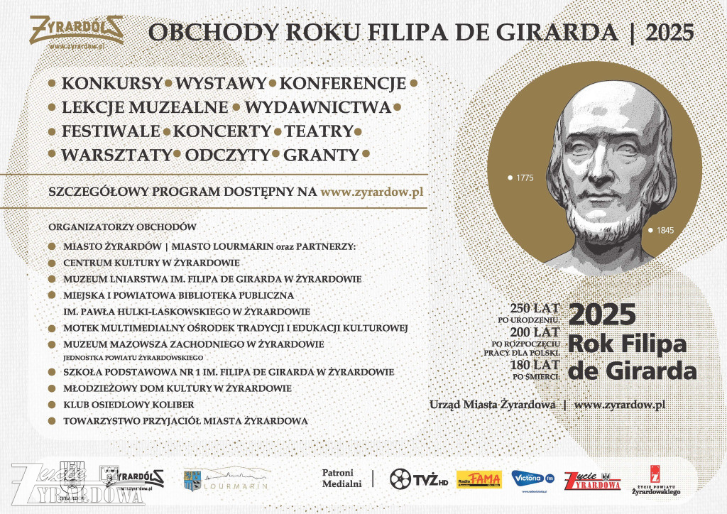 Rok Filipa de Girarda w Żyrardowie - program