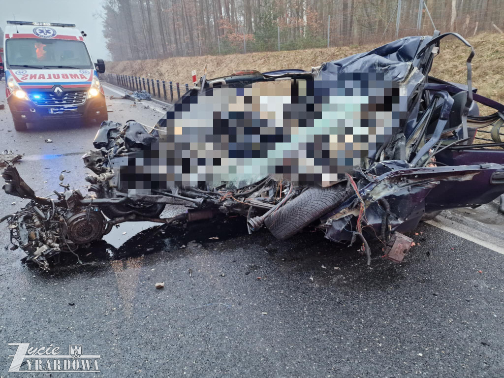 Śmiertelny wypadek na obwodnicy i zakorkowany Żyrardów