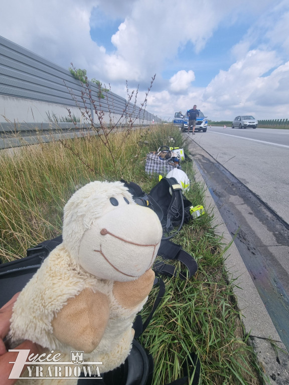 Wielki auta pożar na trasie S8