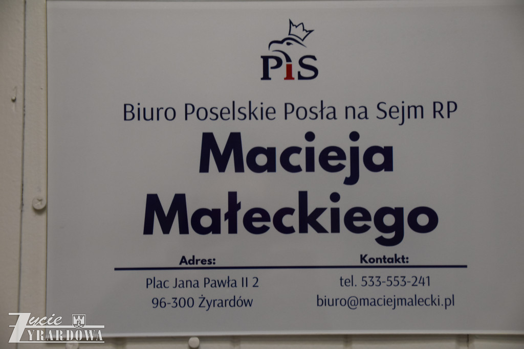 Poseł Maciej Małecki otworzył swoje biuro w Żyrardowie