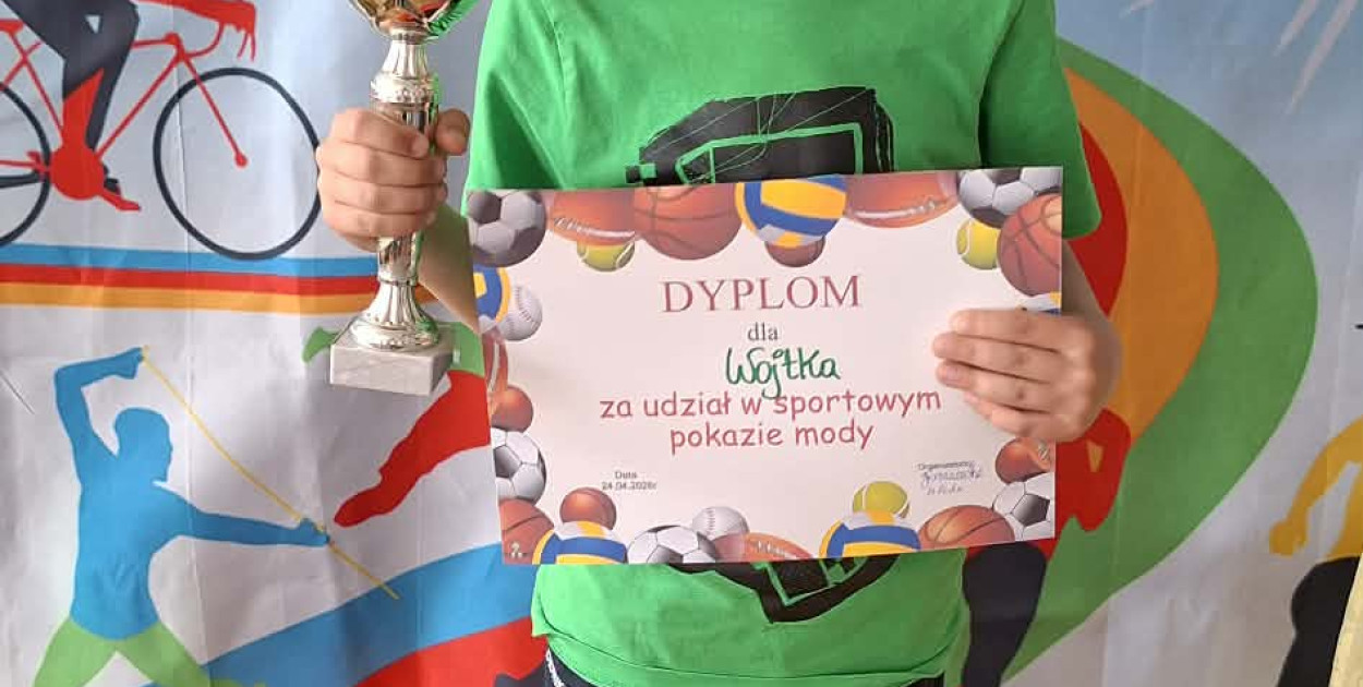 Sportowy pokaz mody w  przedszkolu
