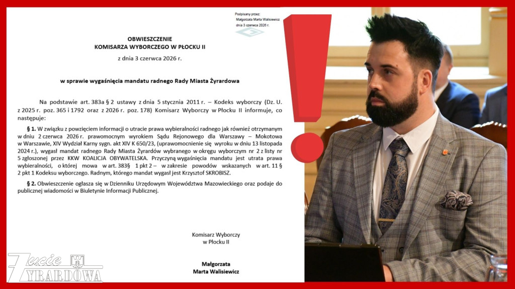 Krzysztof Skrobisz stracił mandat radnego