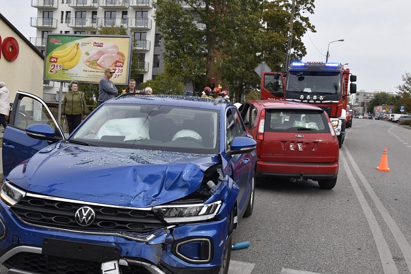 Czarny punkt wypadkowy na mapie Żyrardowa