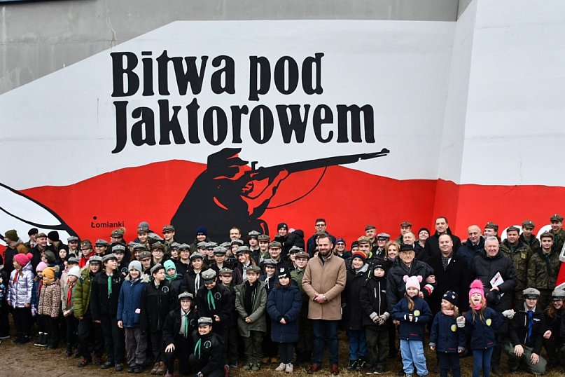 Odsłonięcie muralu &quot;Bitwy pod Jaktorowem&quot;