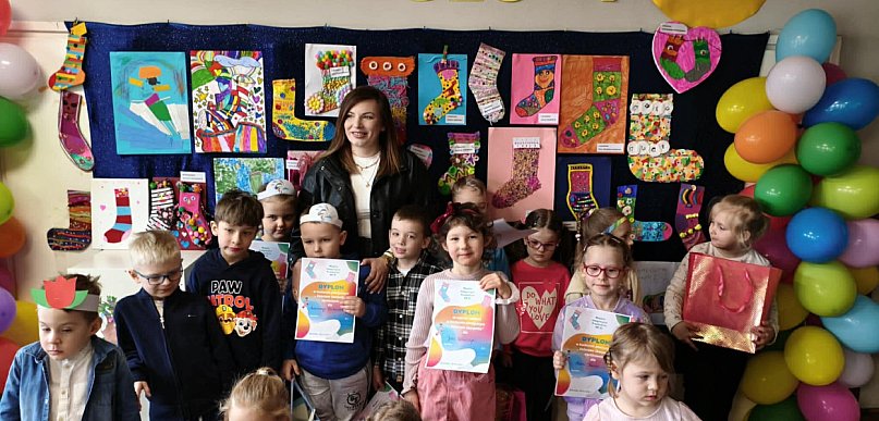 Kolorowa skarpetka w Miejskim Integracyjnym Przedszkolu nr 10