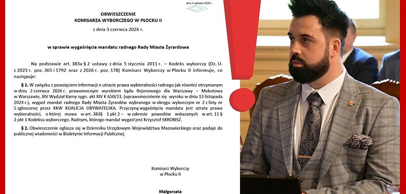 Krzysztof Skrobisz stracił mandat radnego