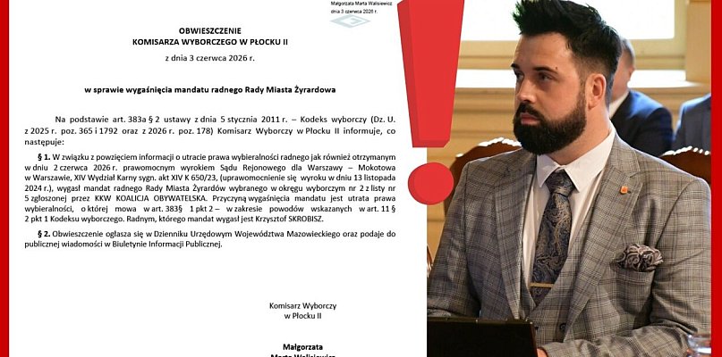 Krzysztof Skrobisz stracił mandat radnego