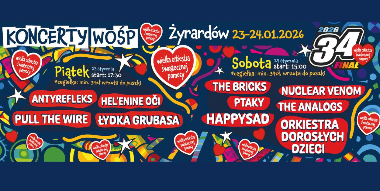 34. Finał WOŚP w Żyrardowie: koncerty, licytacje, wolontariusze